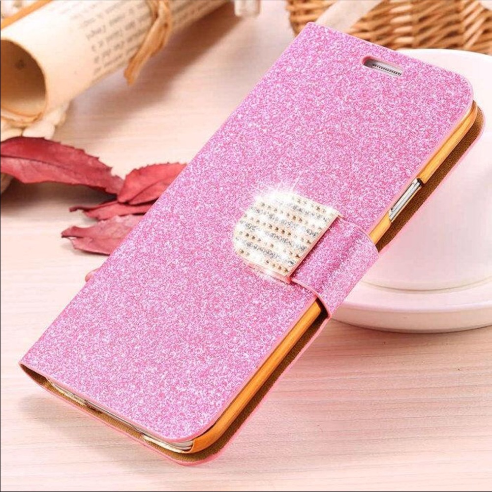 Glitter Leather Case Wallet iPhone 7 Plus / 8 Plus